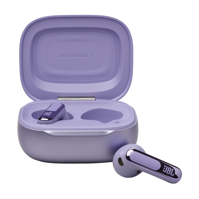 JBL Live Flex 3 - Purple - True wireless noise-cancelling open-stick earbuds - Front image number null